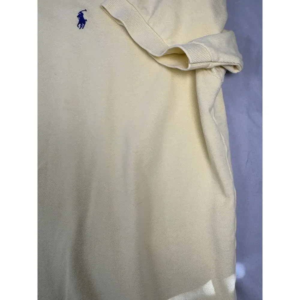 Polo Ralph Lauren Polo Shirt Yellow Pony Logo Men’s XL Cotton